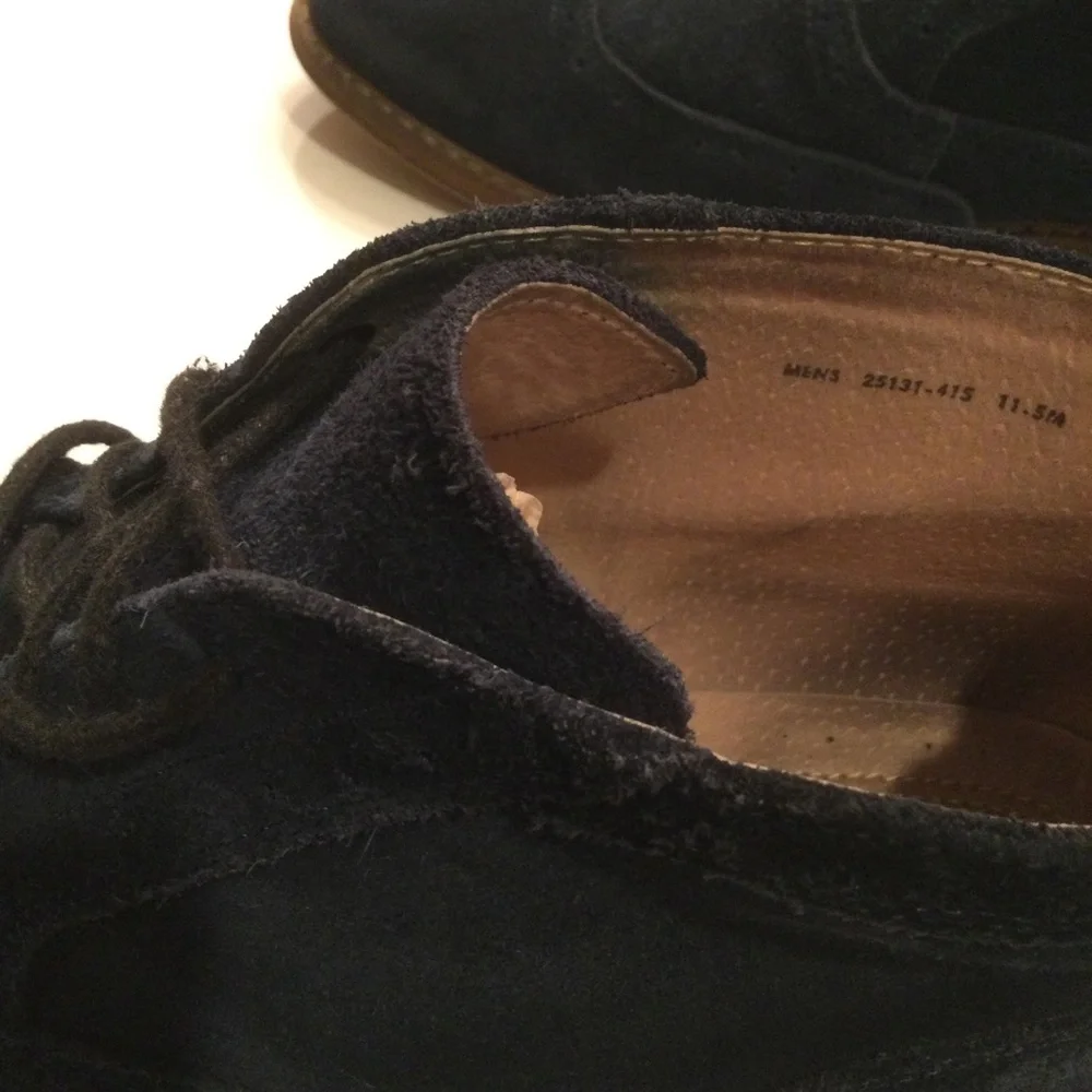 Stacy Adams Navy Suede Wingtip Chukka Boot Size 11.5